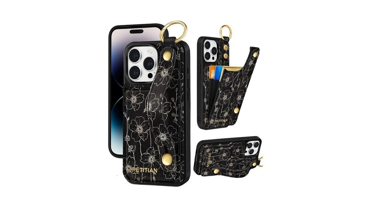 Petitian For Iphone 14 Pro Wallet Case For Women, Line
