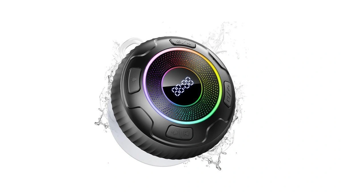 Hupoaf Bluetooth Shower Speaker, Bluetooth Speaker 5.3, 6d Sound, Portable