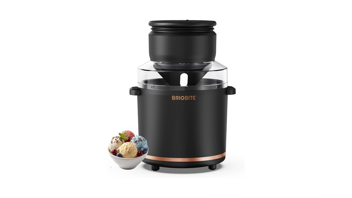 Briobite 1.1 Quart Ice Cream Maker Machine,black