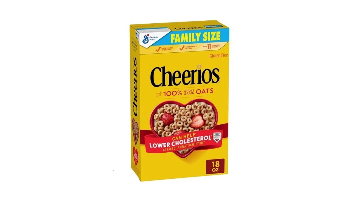 Cheerios, Heart Healthy Gluten Free Breakfast Cereal, Family Size, 18