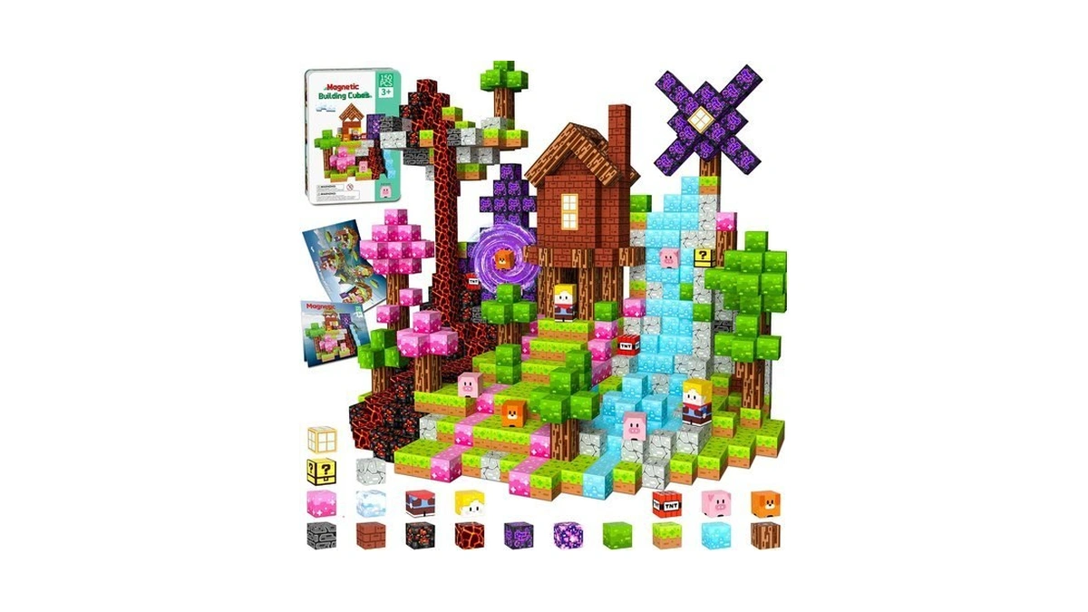150pcs Magnetic Blocks Building Block For Kids, Magnet Cubes With