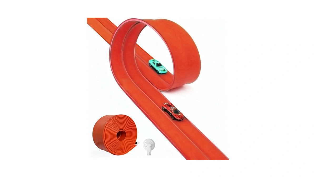15-ft Flexible Race Track For 1/64 Scale Cars With Suction