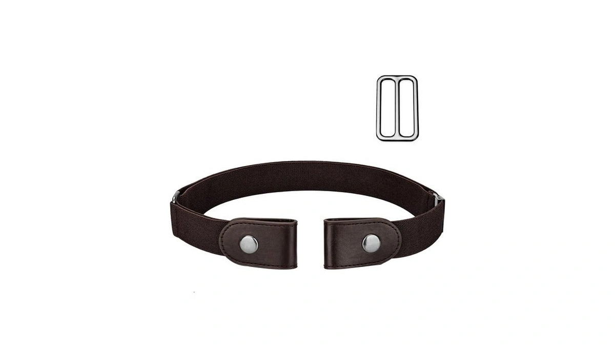 Maikun Men Womens Stretch Belt, No Buckle Invisible Elastic Belt