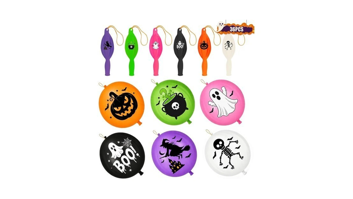 Halloween Party Favor Punch Balloons, 36pcs Trick Or Treat Kids