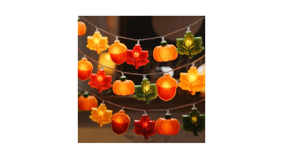 Lolstar Fall Decor, Fall String Lights, 9.8ft 20led Thanksgiving Lights