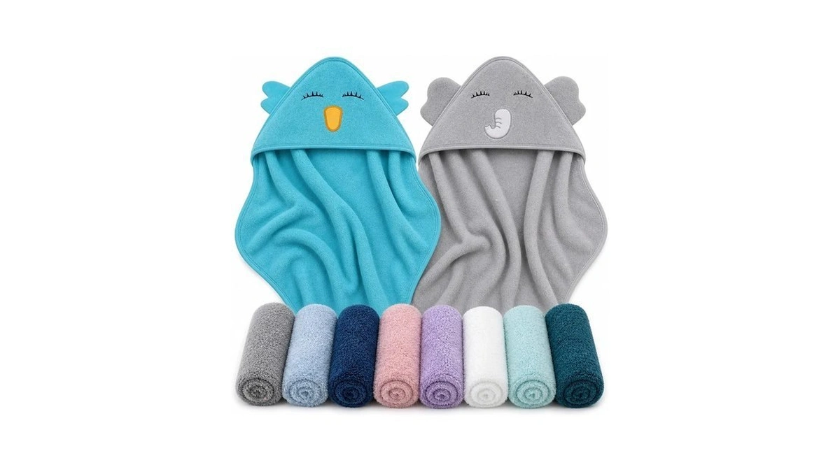 Cute Castle 2 Pack Hooded Baby Towel Rayon Made From
