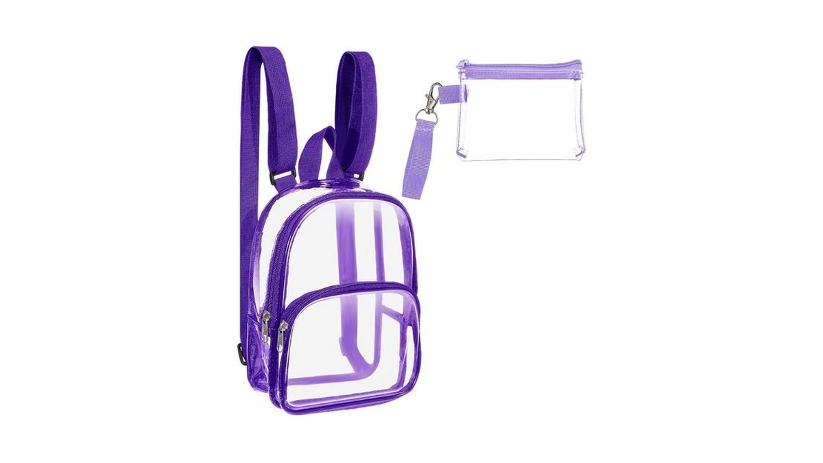 Weewooday Clear Mini Backpack Stadium Transparent Small See Through Bag