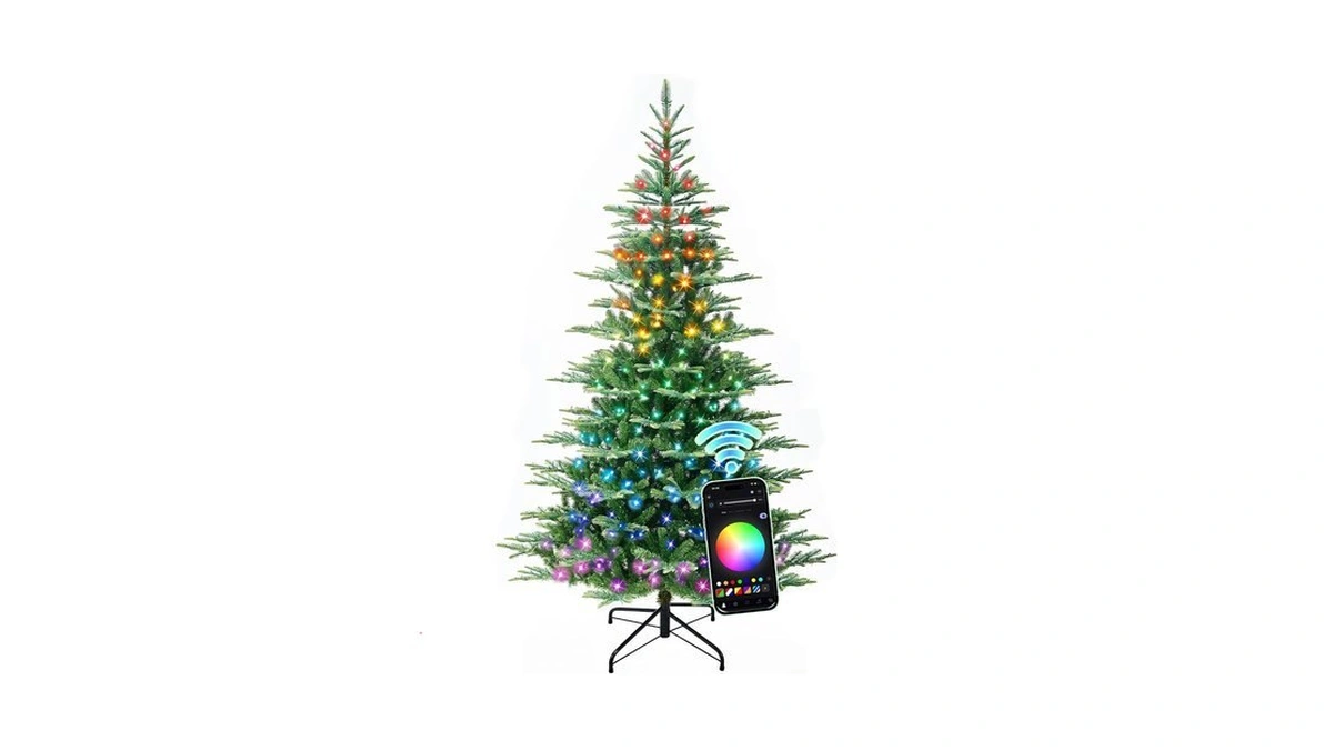 Hollo Star 6ft Aspen Prelit Christmas Tree, 280 Led Lights,