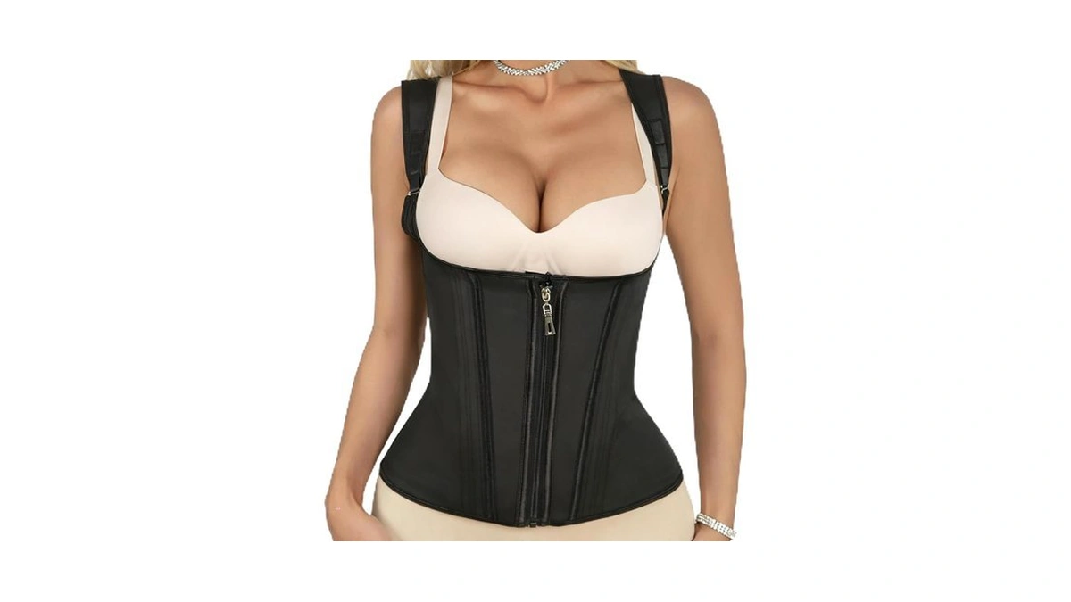 Mitunss Waist Trainer Corset For Women,adjustable Straps Black