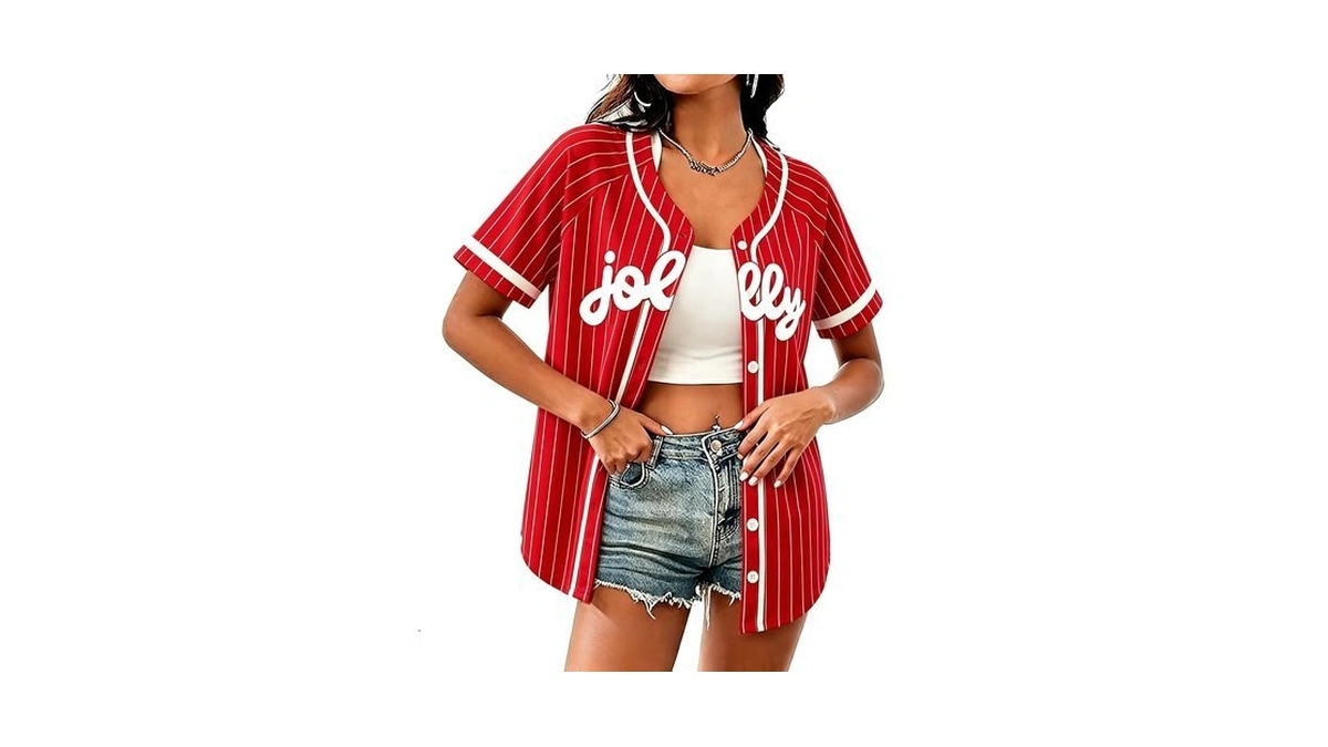Women Christmas Shirts Short Sleeve Xmas Jersey Holiday Party Top