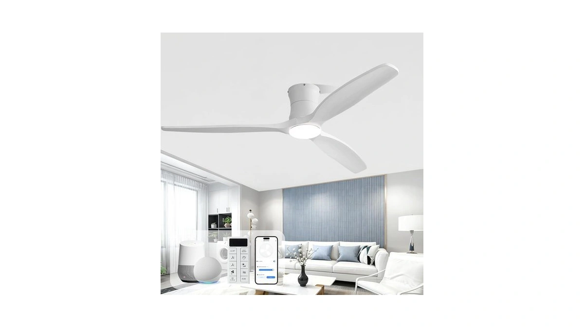 Sofucor 52" Smart Ceiling Fan With Lights And Remote Solid