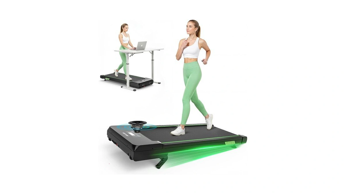 Akluer Walking Pad With 12% Auto Incline, Under Desk Treadmills