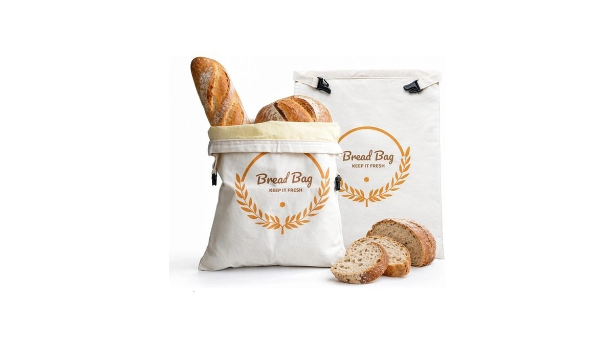 Pipi&titi Reusable Zippered Beeswax Bread Bags For Homemade Bread (2-packs)
