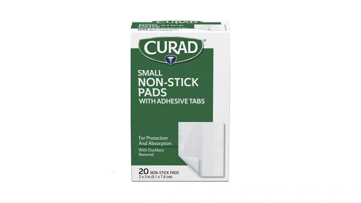 Curad Small Non-stick Pads With Adhesive Tabs 2 Inches X