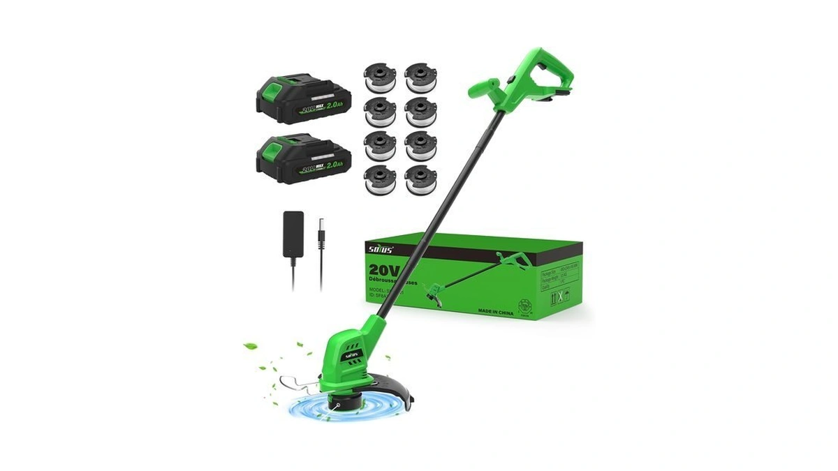 Cordless Weed Wacker 20v, Battery Powered String Trimmer, 10-inch