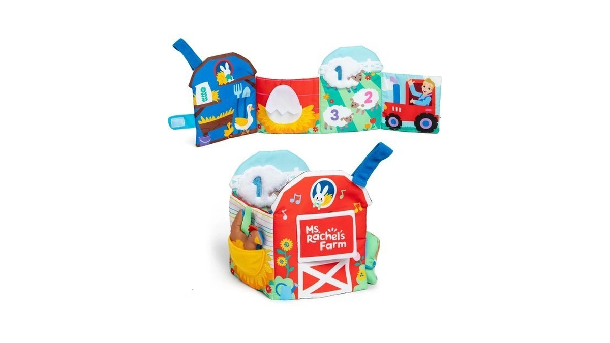 Ms. Rachel Sensory Learning Farm, Soft Foldable Baby Book With