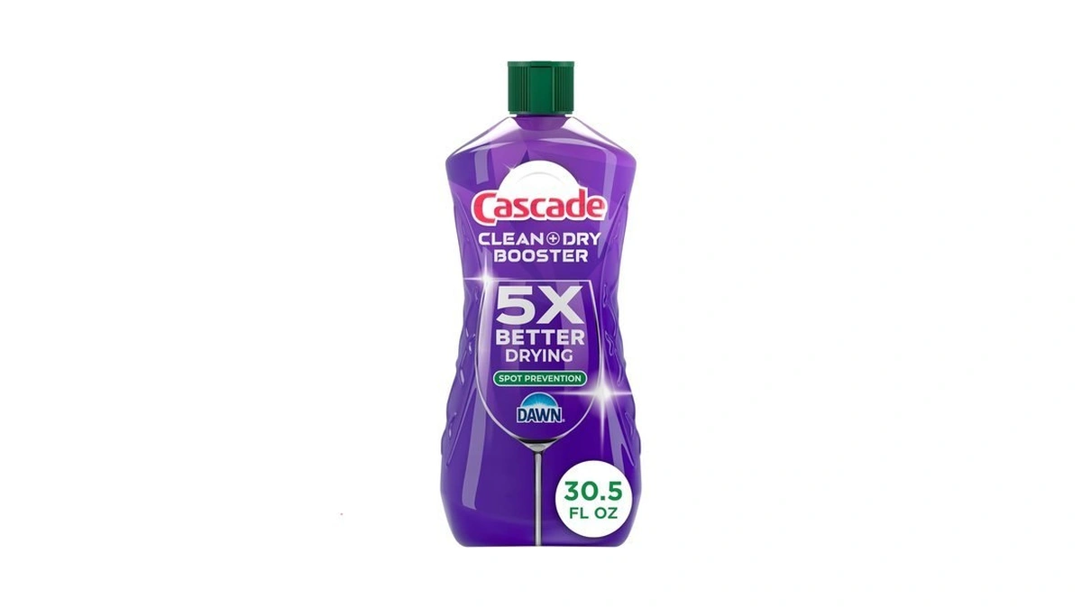 Cascade Rinse Aid Clean & Dry Booster Dishwasher Liquid, Gel