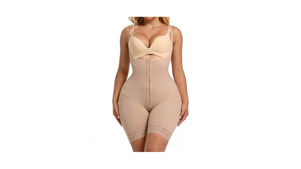 Woahee Fajas Colombianas For Women Tummy Control Body Shaper Beige