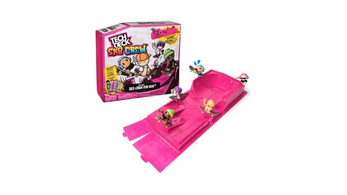 Tech Deck Sk8 Crew Fun Box Transforming Skate Park Playset