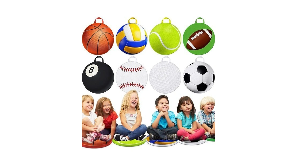 Drydiet 8 Pcs Sports Floor Cushions Soft Waterproof With Handle