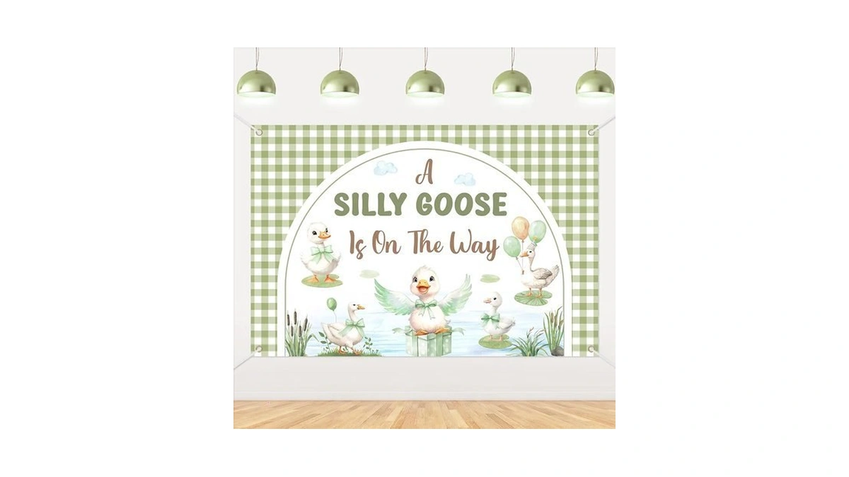 Jollyboom Green Silly Goose Baby Shower Decorations For Boys Girls,