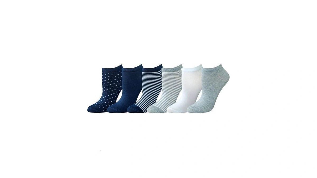 Amazon Essentials Women's Casual Low-cut Ankle Socks, Lightweight, 6 Pairs,