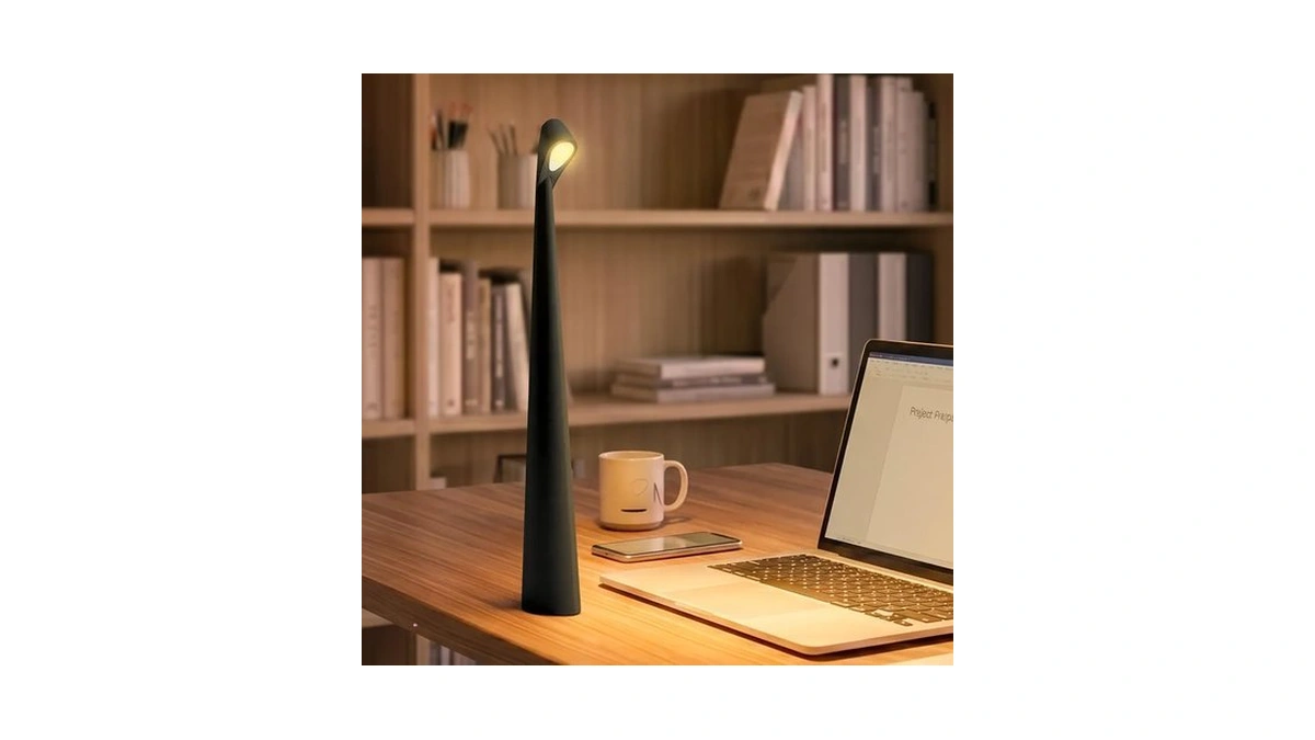 Myrauv Cordless Led Table Lamp, 4000mah Rechargeable Portable Desk Lamp,