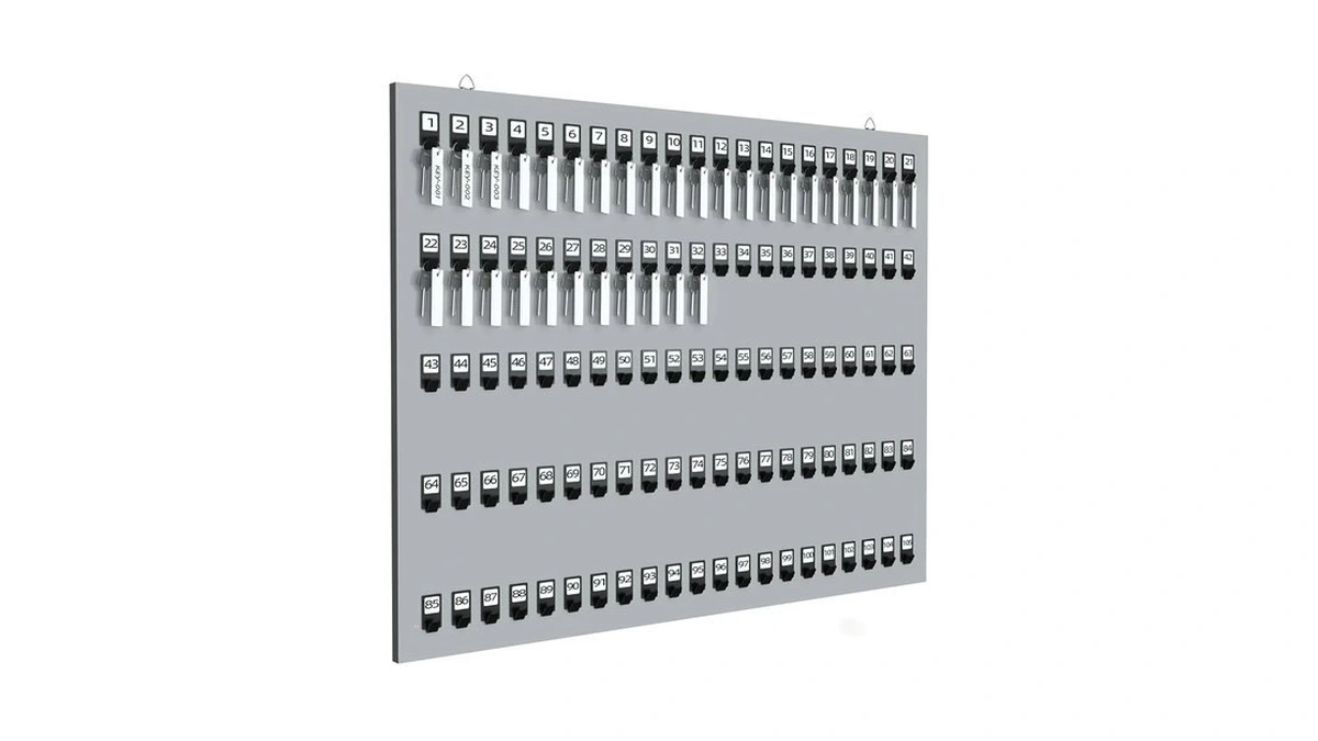 105 Hooks Key Rack, Key Hook With Wide Spacing, Wall
