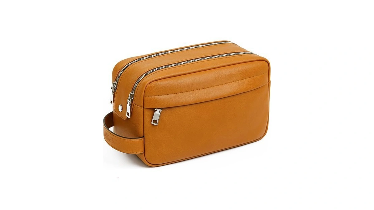 Mirason Toiletry Bag For Men, Pu Leather Travel Dopp Kit