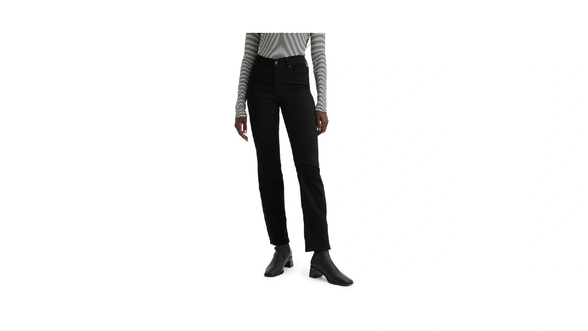Levi's Women's 314 Shaping Straight Jeans, Soft Black, 34 Regular