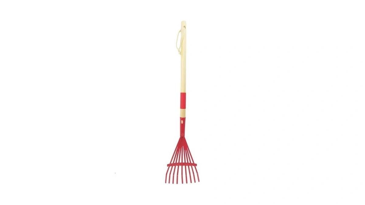 Xifando Small Leaf Rake - Wooden Handle Garden Leaf Rake