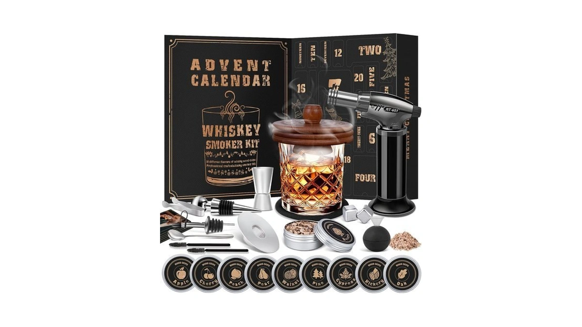 Whiskey Advent Calendar 2026 For Men, 24 Day Bourbon Smoker