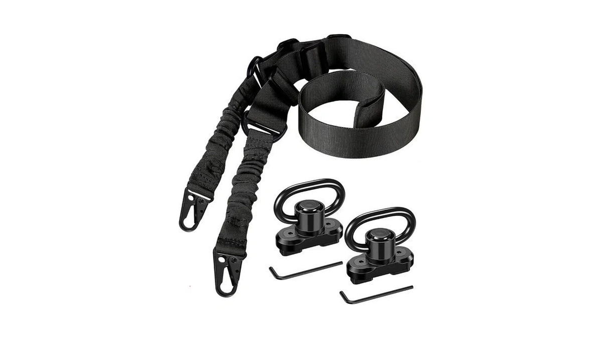 Cvlife Two Point Rifle Sling With 45° Anti-rotation Swivels Elastic