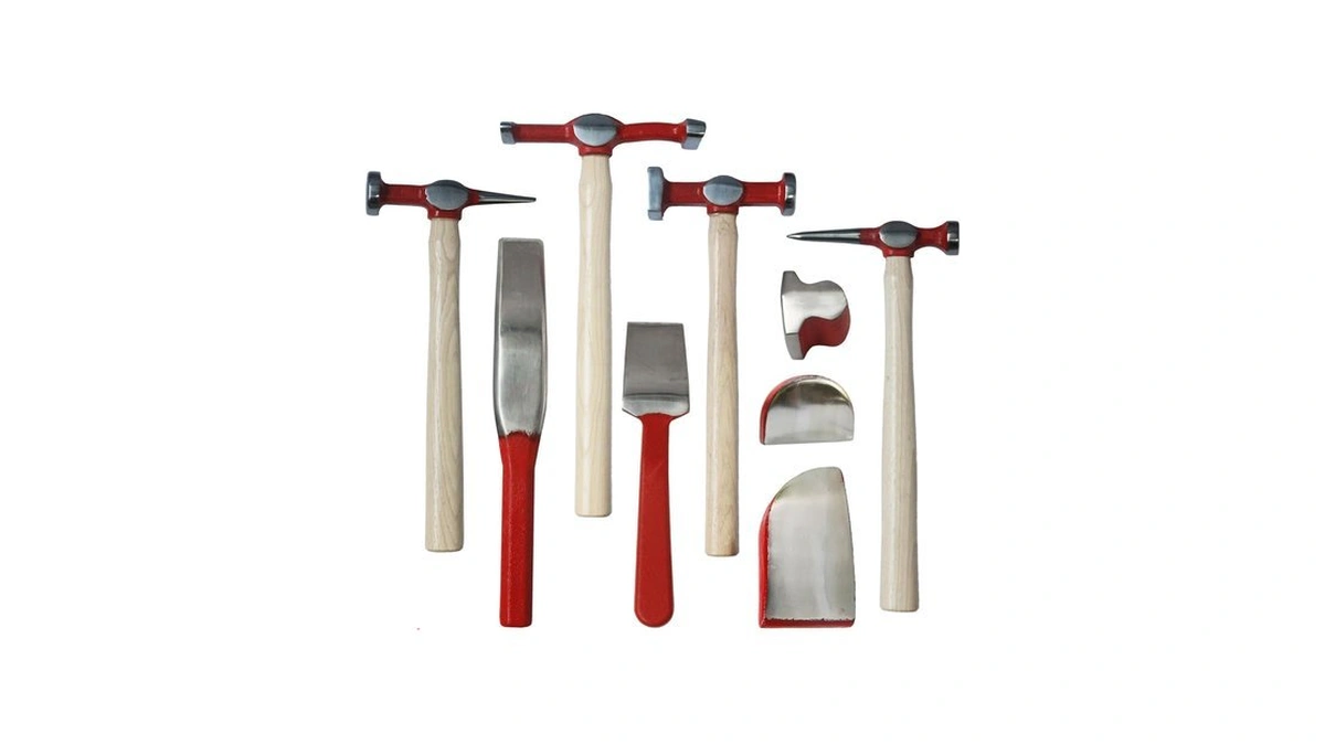 Goldcamp Wood Handles 9pcs Car Body Repair Tools Set Kit