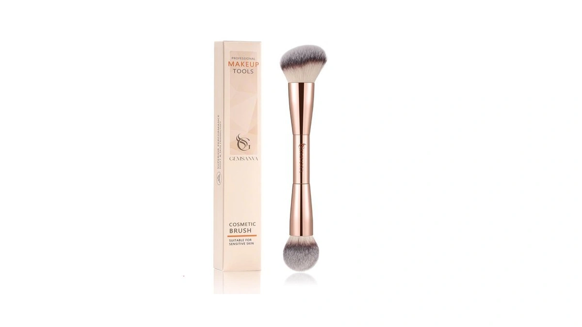 Gemsanva Dual Ended Foundation Concealer & Contour Makeup Brush, Premium