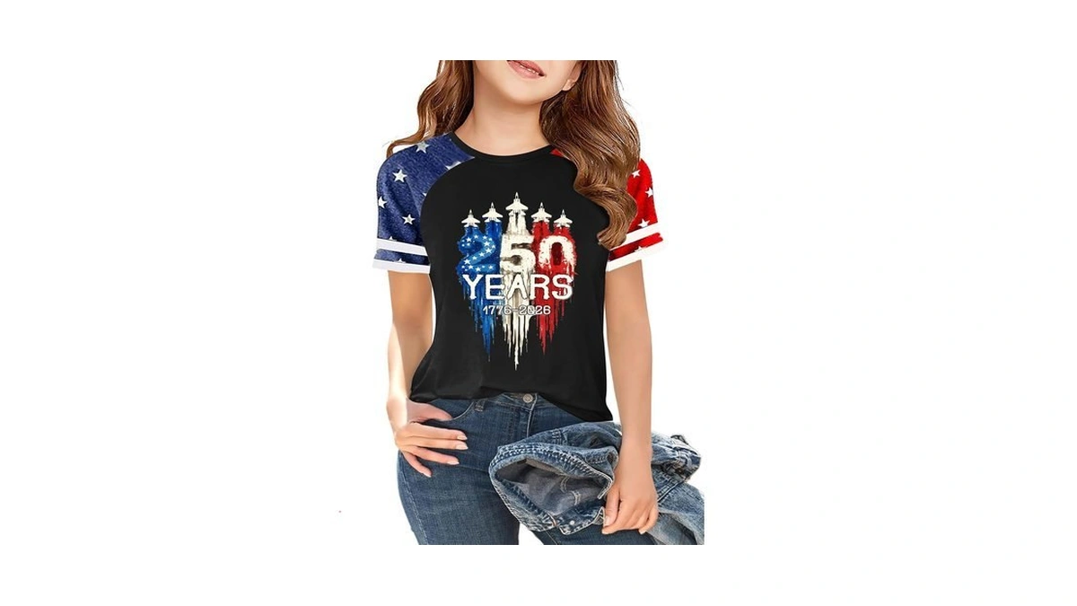 Ithalt Kids 250th Anniversary Usa Shirt Girls Boys American Flag