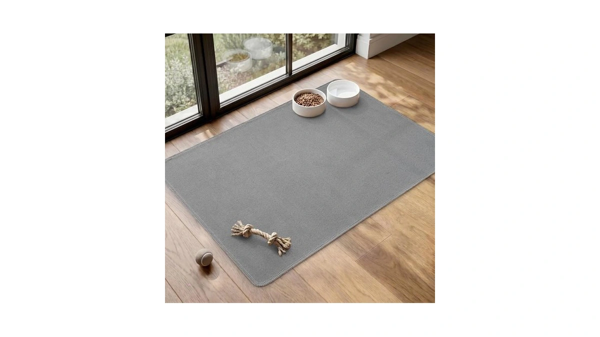 Montvoo Pet Feeding Mat, Absorbent Dog Food Mat, Quick Dry
