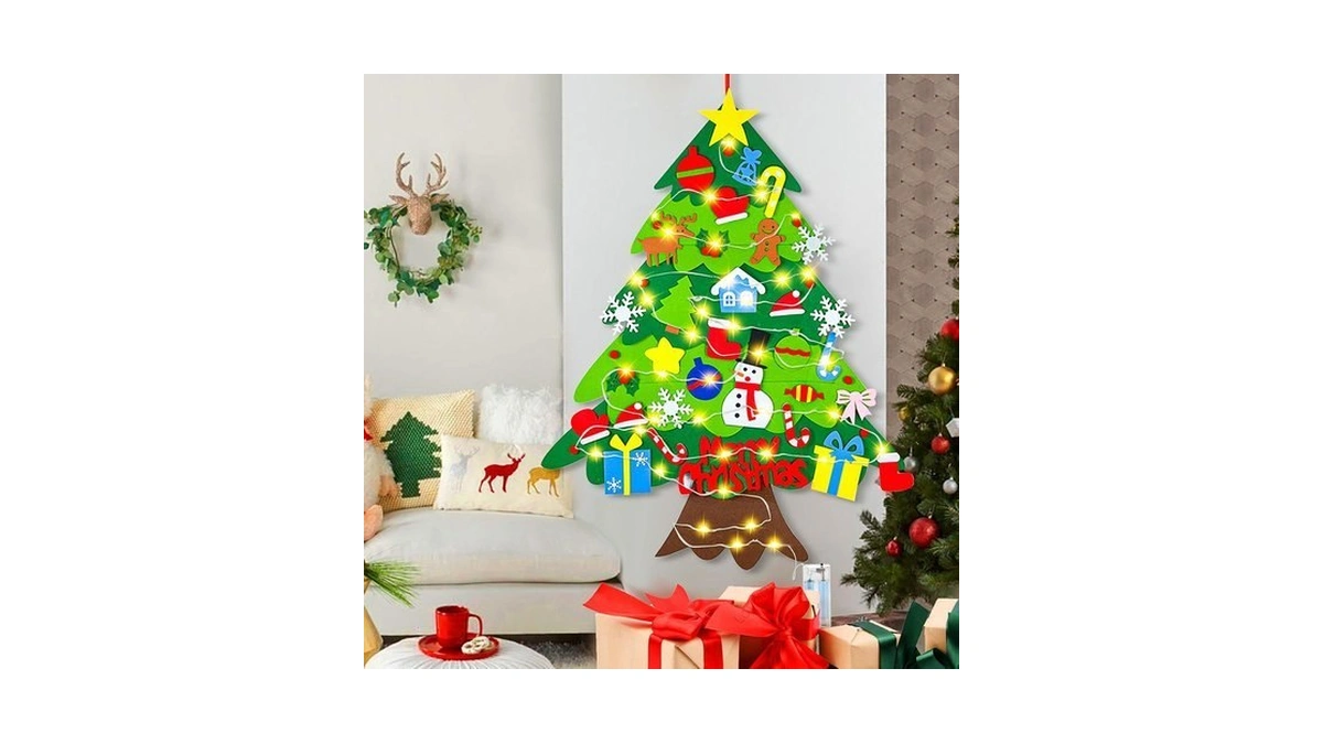 Diy Felt Christmas Tree | 3.15 Ft Lighted Felt Christmas
