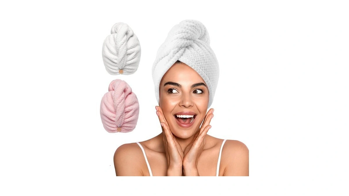 Yfong 2 Pack Microfiber Hair Towel Wrap For Women, Quick