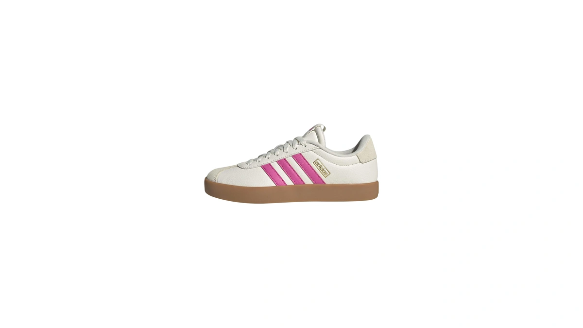 Adidas Womens Vl Court 3.0 Sportswear, White/pulse Magenta/gold Metallic, 6