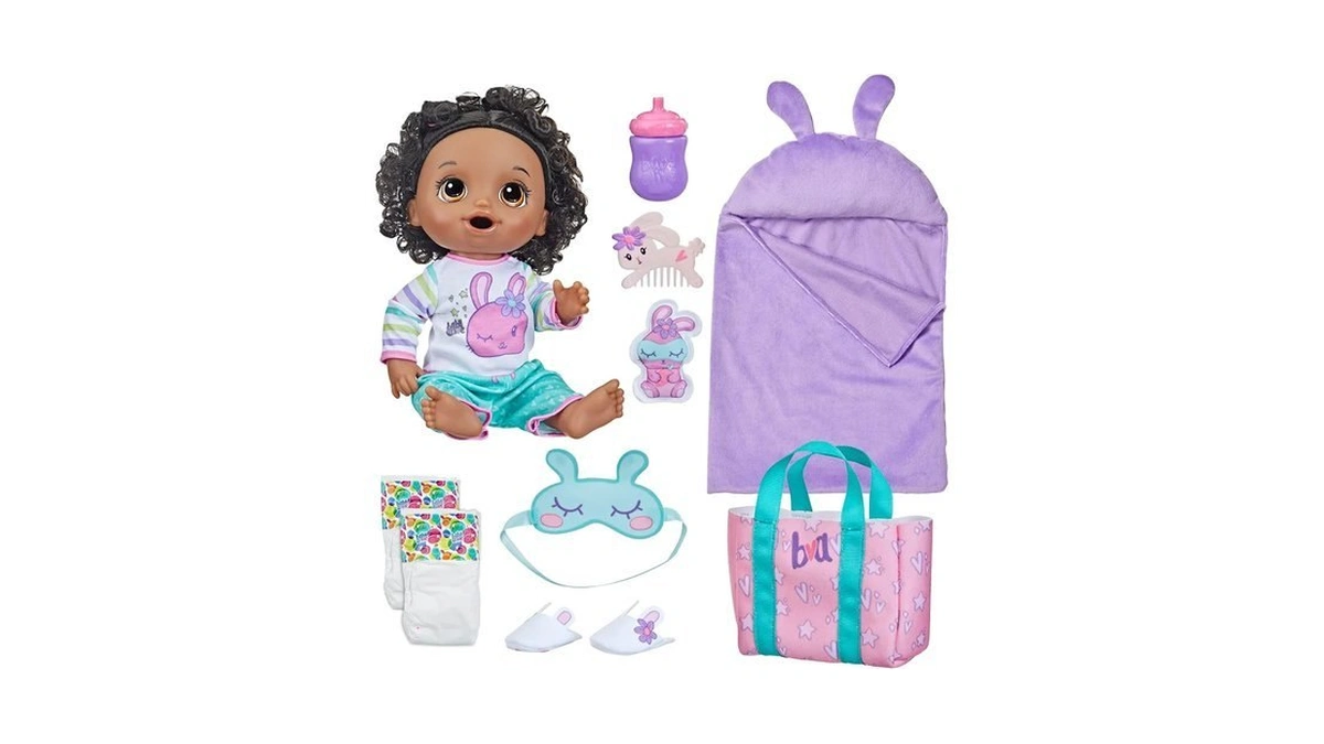 Baby Alive Bunny Sleepover Baby Doll, Bedtime-themed 12-inch Dolls, Sleeping