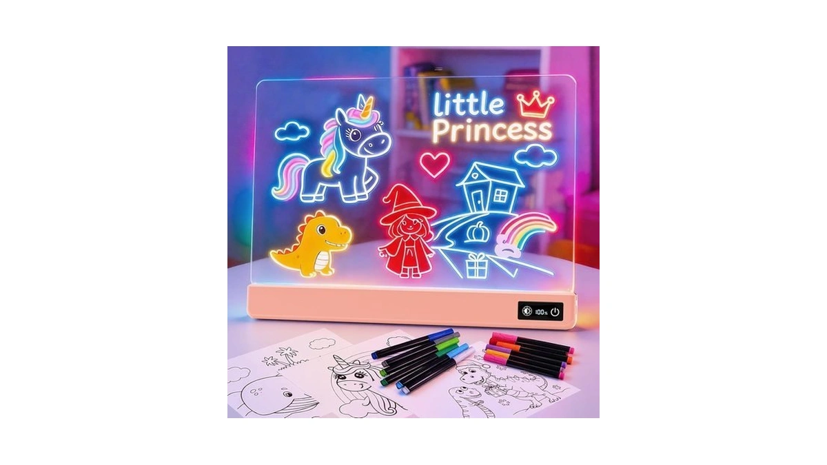 Led Drawing Board For Kids - 17" Flicker-free Glow Doodle