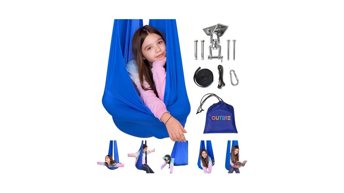Outree Sensory Swing For Kids&adult, Indoor Therapy Swing With 360°