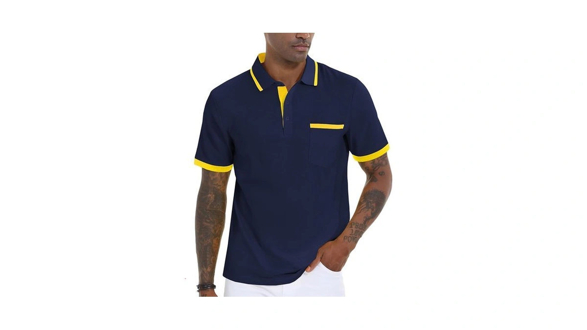 Valanch Polo Shirt For Men Short Sleeve Golf Polo Moisture