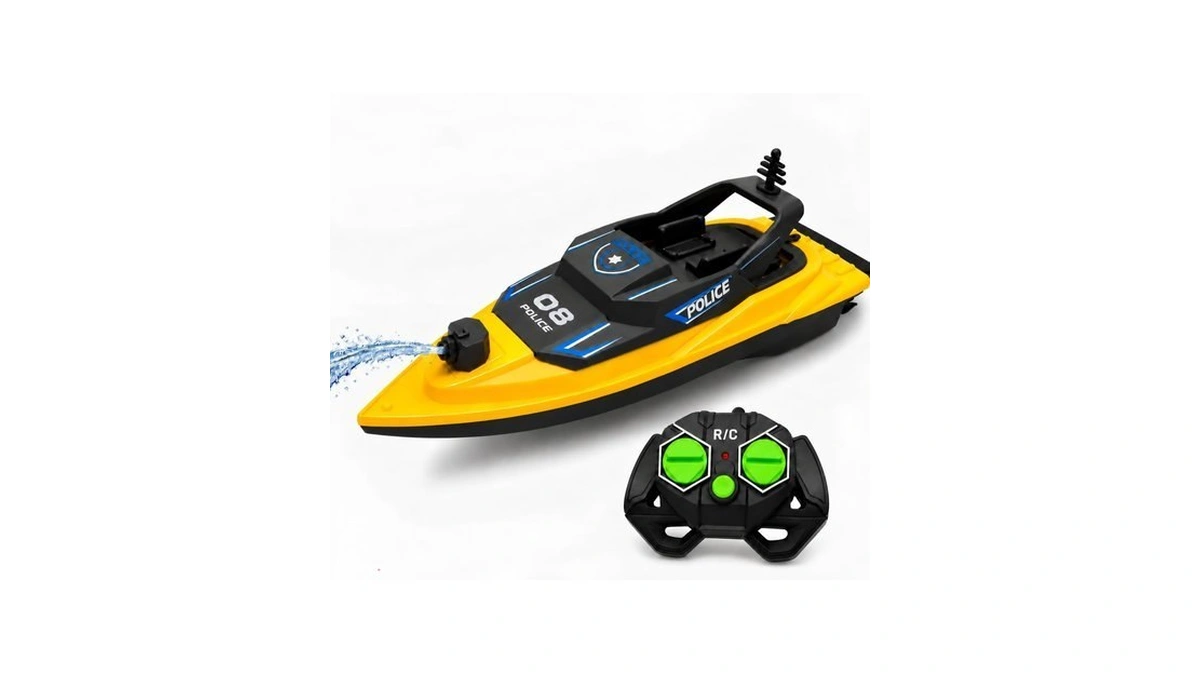 Uakkyv Remote Control Boat With Water Spray, 2.4ghz Waterproof Rc