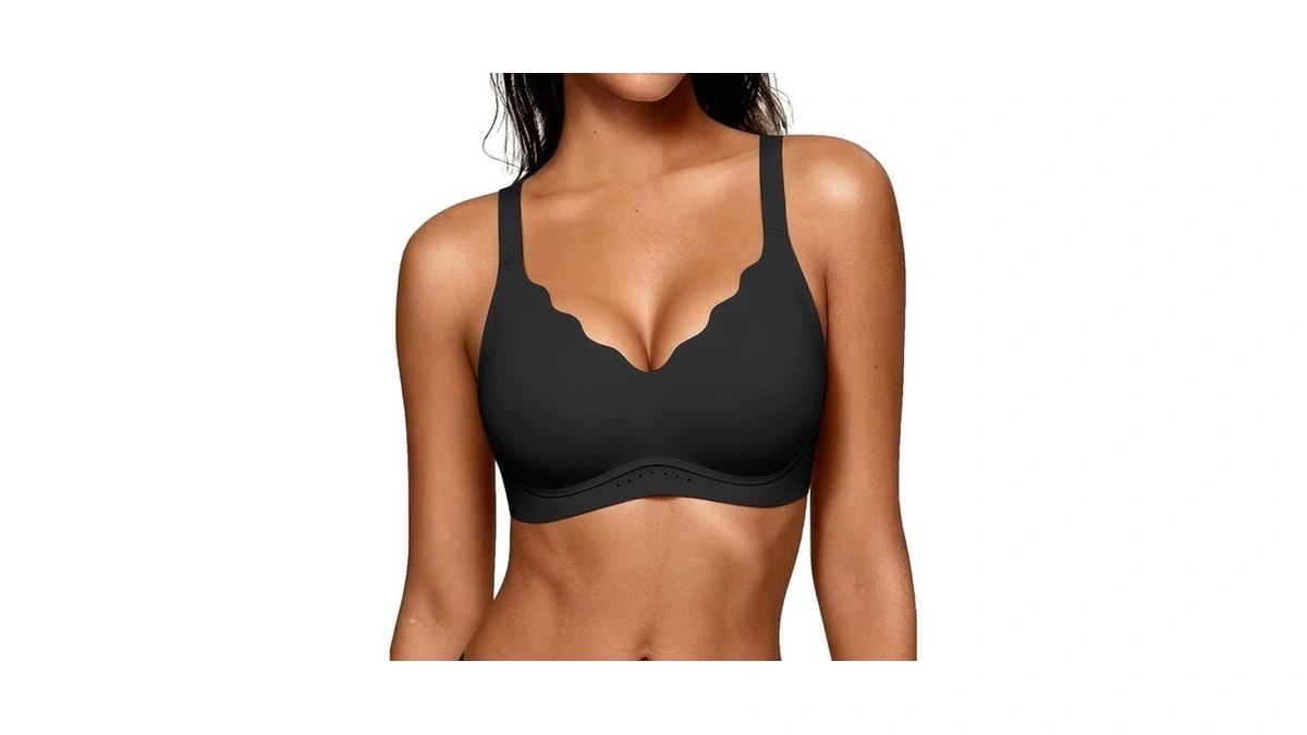 As Fairy Wireless Bras For Women Jelly Push Up Scalloped