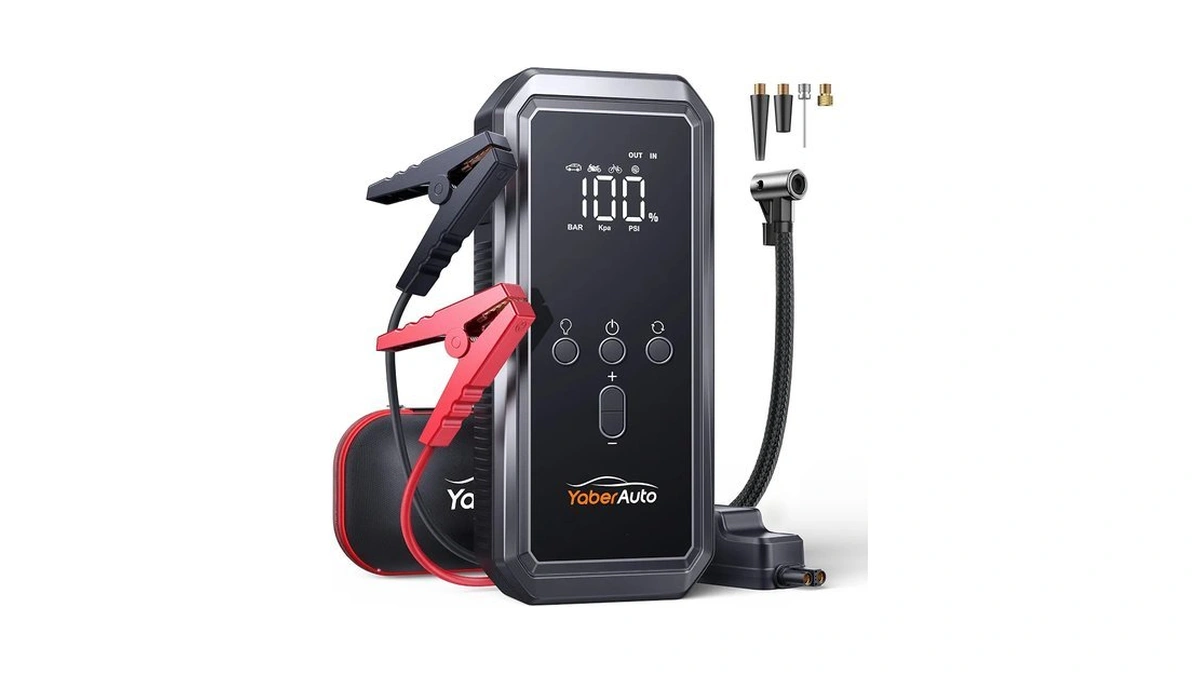 Yaberauto 9-in-1 6000a 150psi Jump Starter With Air Compressor 80wh