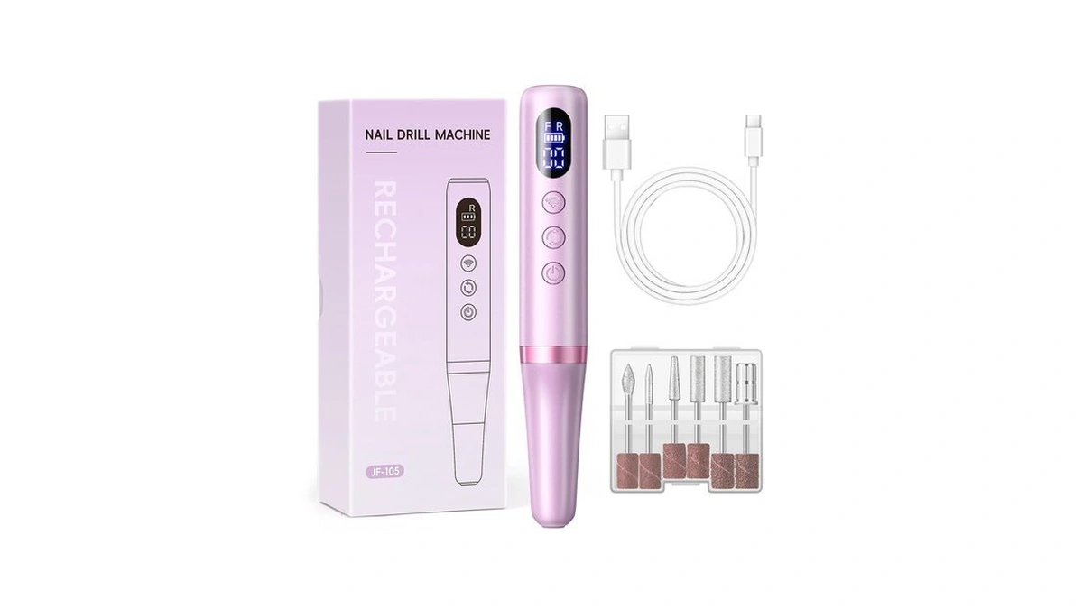 Peacecolor Cordless Electric Nail Drill File Kit Long-lasting Rechargeable