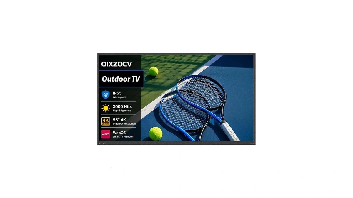 Qixzocv Mwe 55 Inch Smart Outdoor Tv, 2000 Nits, 4k