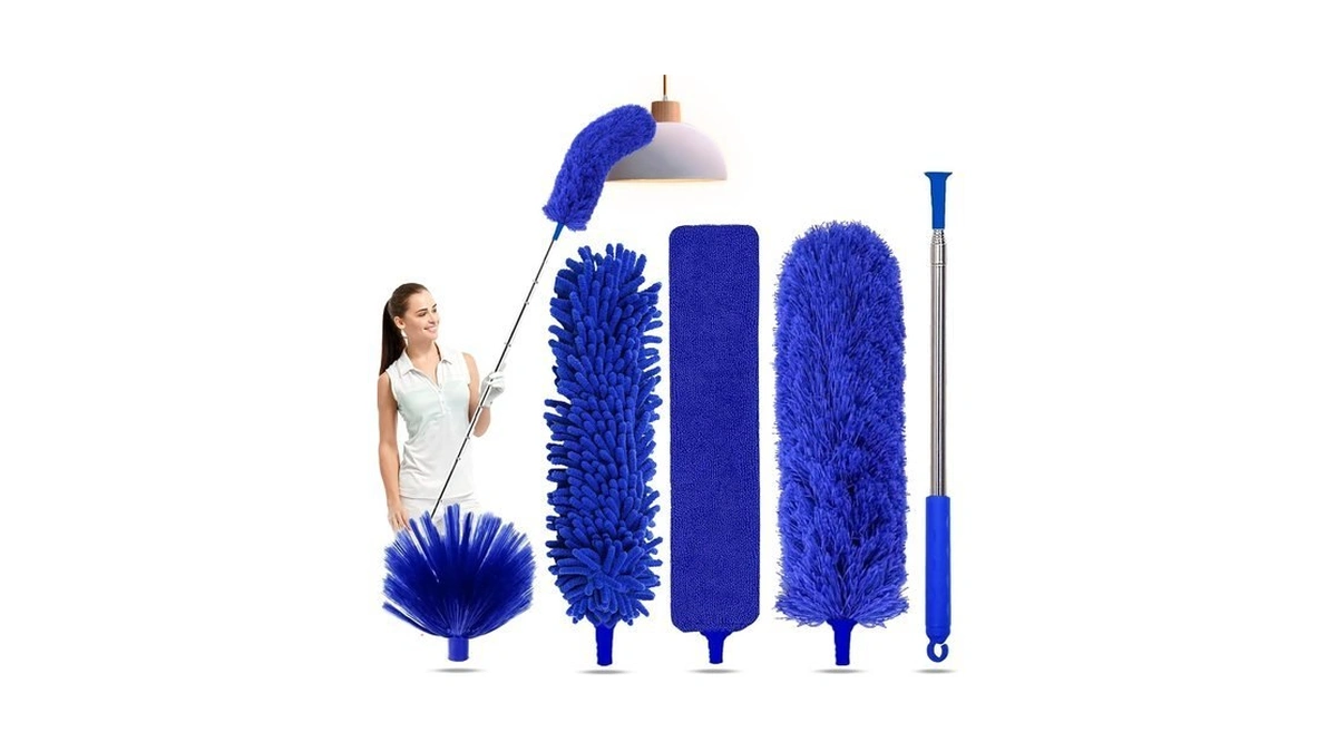 Duraone Duster With Extension Pole - Blue